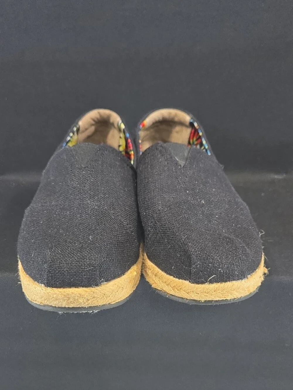Skechers Bob's Black Canvas Espadrille-Style Slip-On